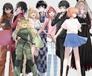 イラスト作成いたします SNSアイコン、背景付き一枚絵、立ち絵など イメージ6
