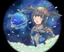 アナログ風味のイラスト制作を致します SNSアイコン/動画のサムネイルなどお受けします！ イメージ2