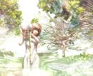 幻想的にイラスト描きます 日常では味わえない特別な雰囲気に仕上げます。 イメージ1