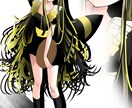 クールなイラスト制作します 【単色背景・色彩強め・クールなオリジナルキャラ】 イメージ8