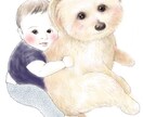 ふんわり柔らかい雰囲気の似顔絵をお描きします デザイナー経験のあるママ似顔絵師 イメージ1
