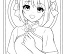 塗りやすさ重視　手描きの塗り絵線画を制作します 自分だけのキャラを塗って楽しみたい方へ イメージ4
