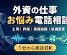 外資の仕事のお悩みを電話でお聞きします 上司・評価・英語会議・組織変更を経験者と整理 イメージ1