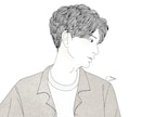 アイコンにも◎おしゃれで繊細な似顔絵を描きます 繊細でお洒落なイラストに仕上げます！ イメージ3