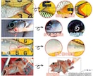 デジタル魚拓：リアル/墨/カラー/水彩から選べます 手刷り魚拓のような風合いで、一味違うデザインをお求めの方へ イメージ5