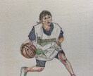 写真から制作、ミニバスの思い出を色鉛筆で描きます あの日のプレーを1枚の手描きイラストに！ イメージ6