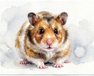 透明水彩で動物・ペットのイラストを手描きします 手描きの水彩画のイラストを、ご自宅やプレゼント用に！！！ イメージ7