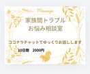 家族のお困りごとの相談にのります 家族は温かいものでなくてもいいのです。 イメージ1