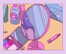 レトロポップな曲のカバーイラストをお描きします オリジナルやカバー曲、どんなイメージにも対応致します！ イメージ2