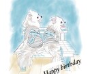 わんちゃんの似顔絵描きます 愛くるしいわんちゃんの笑顔を描かせていただきます。 イメージ1