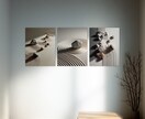お部屋の世界観を創るウォールアートを3枚作成します 「殺風景」を「記憶に残る空間」へ。 イメージ3