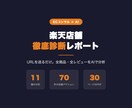 楽天店舗をURLだけで徹底診断します 全商品・全レビューを分析し改善アクション70件を納品 イメージ1