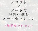 タロットとノートを使ったコーチングを行います 自分の本音を知り、理想の未来へ進むヒントを見つけたい方へ イメージ1
