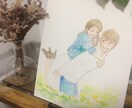 結婚式のウェルカムボード用のイラスト描きます ふんわり透明水彩で素敵あたたかみのある雰囲気に♪ イメージ5