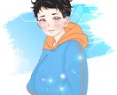 早期対応可◎キラキラしたイラストお描きします SNSアイコンに向いていてます！(等身別途料金) イメージ4