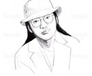 写真から鉛筆デッサン風に似顔絵を描きます SNSのアイコンやプレゼントに！ イメージ8