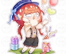 Q版キャラクターステッカー制作承ります チビキャラ表情絵、イラスト、立ち絵など制作承ります イメージ1