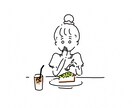 ほっこりする手書きイラスト・アイコン描きます “いっぱい食べる君が好き”をテーマにイラストを描きます イメージ8