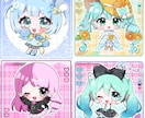 あなただけの可愛いミニキャライラスト描きます 背景付で映えるキラキラかわいいミニキャライラスト！ イメージ2