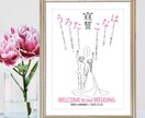 名前で作る誓いの言葉ポスターを作ります ウエルカムボード、結婚のプレゼントにもどうぞ！ イメージ3