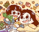 ゆるくて可愛い人物・動物・食べ物のイラスト描きます アイコン・グッズなどにおすすめ！女の子のイラストが得意です！ イメージ3