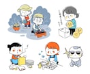 商用利用可！シンプルで優しいイラスト制作します メッセージが伝わる！挿絵・HP・チラシ等/大量注文実績あり！ イメージ7
