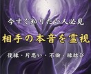 霊視で相手の気持ち・恋の未来・復縁可能性を視ます 高次意識から恋の真実を開示潜在意識に刻まれた恋の結末を霊視 イメージ1