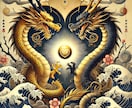 金龍＆黒龍縁結びと【大富豪直伝】金貨の大魔術します 財運・くじ運・高額当選・臨時収入を呼び込む強力双龍神と縁結び イメージ1