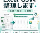 Excel・CSVの整理と集計を代行します 表記ゆれや重複を整え、見やすく自動集計します イメージ1