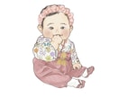 赤ちゃんの似顔絵イラストを描きます リアルすぎず・デフォルメしすぎない優しいタッチの似顔絵です。 イメージ6