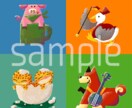動物の絵本風アイコンお描きします 好きな動物×モチーフ×色＝あなただけのオリジナルアイコン！✨ イメージ7
