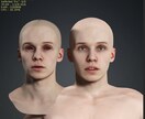 頭部スキャンデータから3Ｄモデル作成します 頭だけのスキャンモデルに体をつけませんか？？ イメージ2