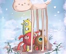 インパクトのある可愛いイラストを制作します 印象的で、ポップな可愛さを感じるイラストを得意としています。 イメージ2