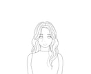 可愛い女の子のアイコン描きます シンプルかわいい、韓国風のイラストです♪ イメージ2