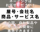 10案【商品名・屋号・会社名等】をご提案いたします 印象に残り認知度や売上につながるネーミングをご提案 イメージ1