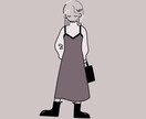 あなただけのお洒落なアイコン/イラスト描きます 服装、髪型の写真を元に描きます。顔隠し可です！ イメージ3