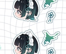 ネップリ対応　フレークシールちゃんを描きます ミニキャラ横顔＋お好きなモチーフ2点描きます。 イメージ9