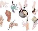 美しくわかりやすく。手のイラストカットお描きします 書類を豊かに。手を使ったハウツー、ポイント指示などに。 イメージ1