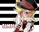 可愛い2.5頭身キャラアイコン描きます 背景なし、有りの場合単色のみで色付けします イメージ4