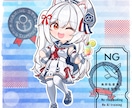 量産ちびキャラ【マリンワンピ】を描きます Vtuber / Vライバーさんに大人気の量産シリーズです！ イメージ5