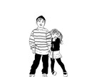 思い出の写真をイラストにします カップルの記念日やお子様のお誕生日など思い出の日をイラストに イメージ1