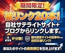 被リンク20本！自社サイト+ブログからリンクします ◎IP分散！国内運営サイトの記事中からの自然な被リンク！ イメージ1