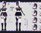 歌ってみた立ち絵キャラデザイラスト等描きます ロリータ地雷系得意！衣装デザインもします！ イメージ9