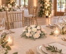 造花で結婚式のテーブルアレンジ作ります 生花禁止の会場にも最適です。カラー、花材等ご相談ください イメージ2