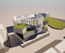 建築設計課題やプレゼン用のBIMモデルを作成します 建築専攻の学生が丁寧・迅速にRevitで3Dモデリングします イメージ3