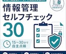 情報管理チェックシートを届けます 情報管理の抜け漏れを30項目で確認 イメージ1