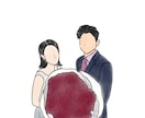 シンプルおしゃれな似顔絵アイコン描きます 【結婚式・SNS用に◎】思い出をイラストに残しませんか？♡ イメージ3