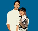2人の思い出描きます ワンチャンとの思い出や2人の思い出をオシャレなアートにします イメージ2