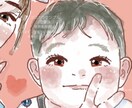 水彩画風のおしゃれで可愛い似顔絵を制作いたします オシャレでゆるふわほんわか。プレゼントや記念日にもおすすめ。 イメージ3