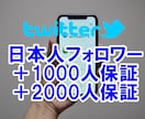 Twitter日本人フォロワー1000人増やします アクティブな日本人フォロワー増加を1000人以上保証型で宣伝 イメージ1